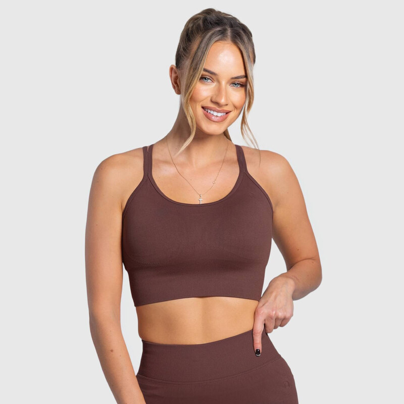 Dámská sportovní podprsenka Iron Aesthetics Ultimate, hnědá