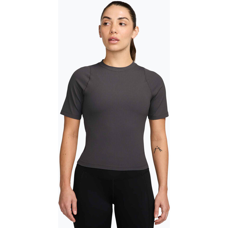 Dámské tričko Nike Zenvy Rib Dri-Fit thunder grey/white