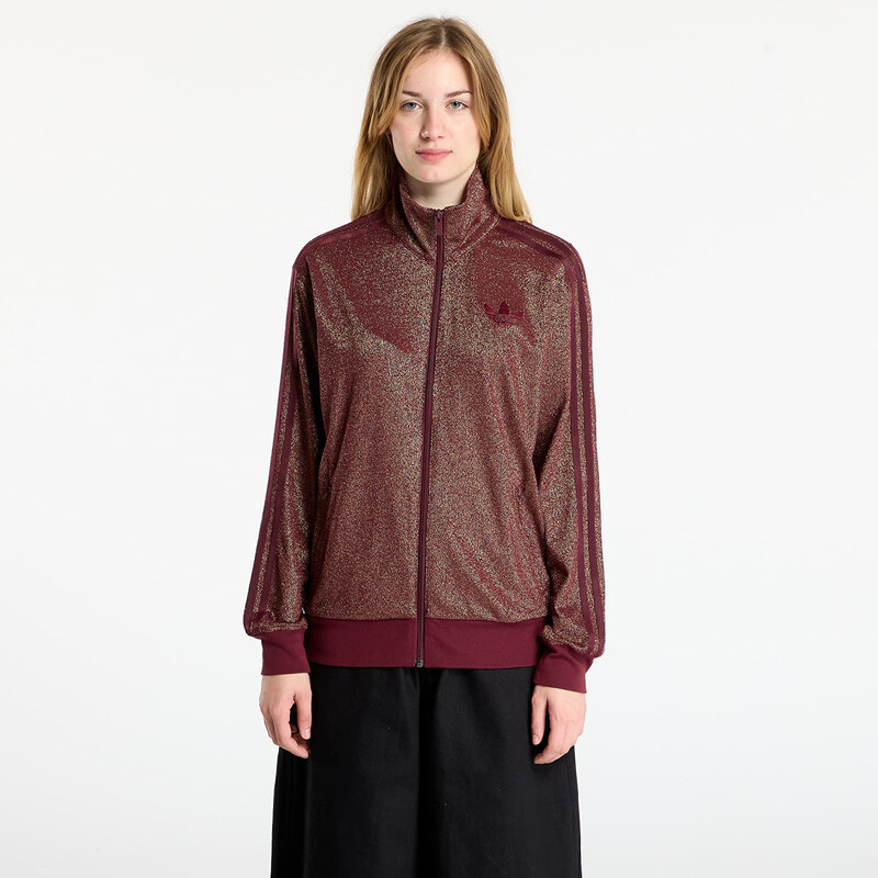 adidas Originals Mikina adidas Lurex Firebird Track Top Maroon/ Gold 109771081