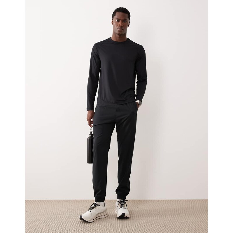 Abercrombie & Fitch YPB cuffed workout joggers in black 109771992