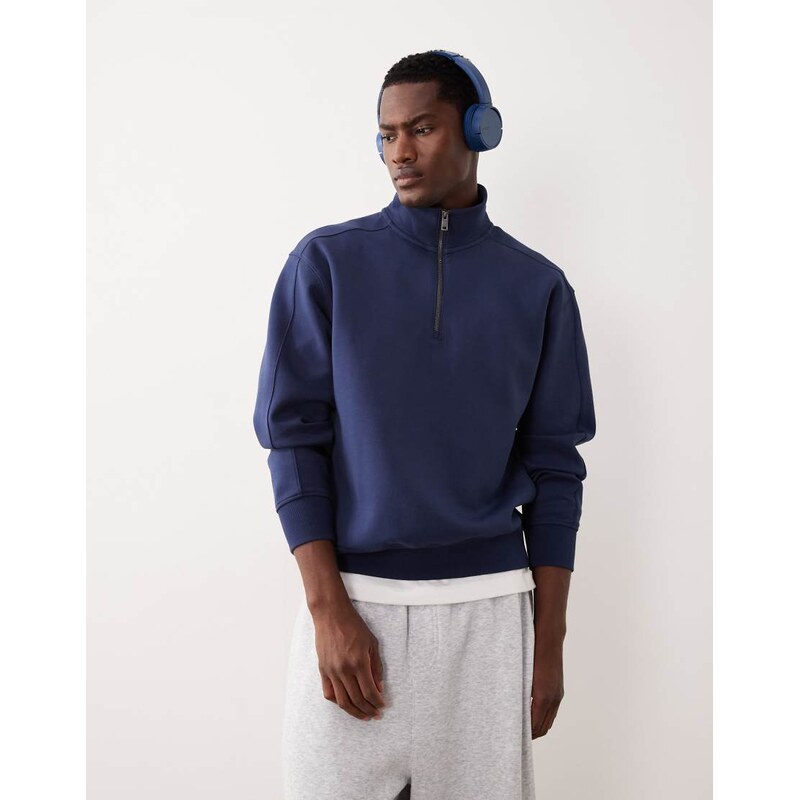 Abercrombie & Fitch YPB quarter zip workout sweatshirt in dark
