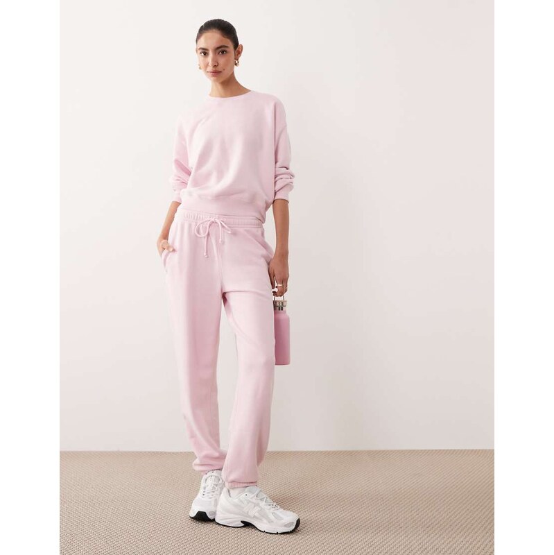 Abercrombie & Fitch YPB cinch bottom terry joggers co-ord in pink 109772006