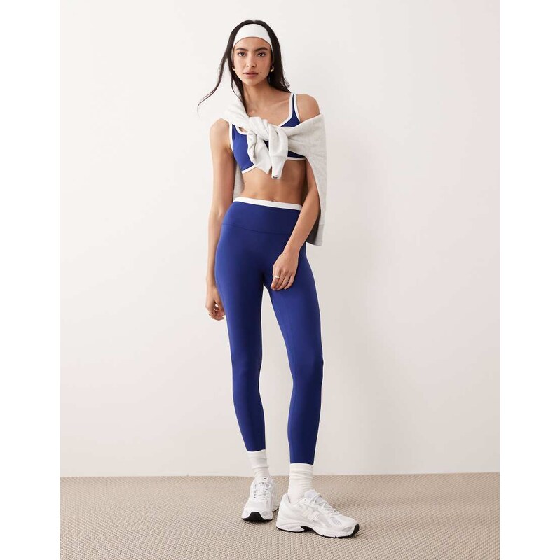 Abercrombie & Fitch YPB 7/8 leggings co-ord in royal blue 109772002