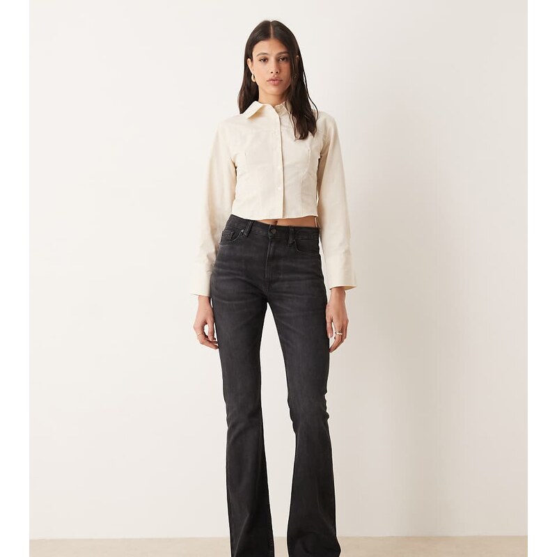 ASOS Tall ASOS DESIGN Tall bootcut flare jeans in black 115513459