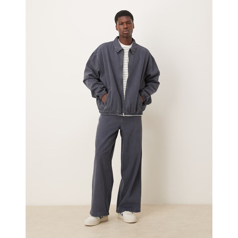 ASOS DESIGN co-ord loose jeans in blue overdye