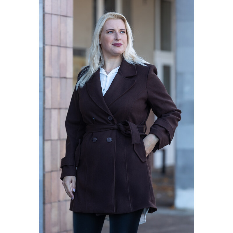Italy fashion Elegantní zimní kabát REBEKA [81854] Barva: