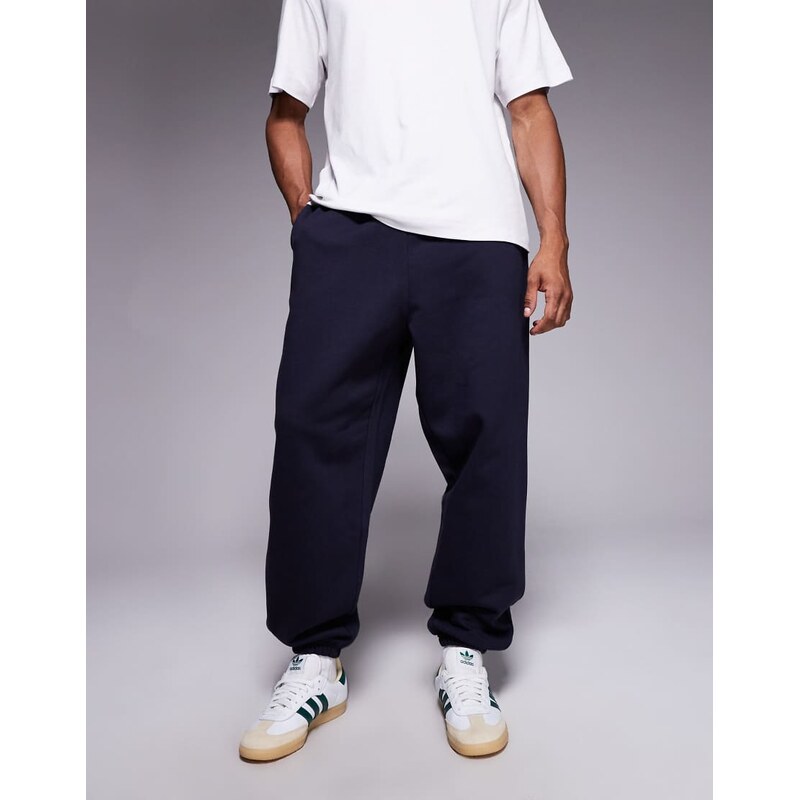 ASOS DESIGN premium heavyweight oversized jogger in 400 gsm navy