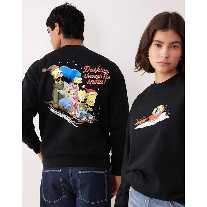 ASOS DESIGN unisex relaxed sweatshirt with THE SIMPSONS print in