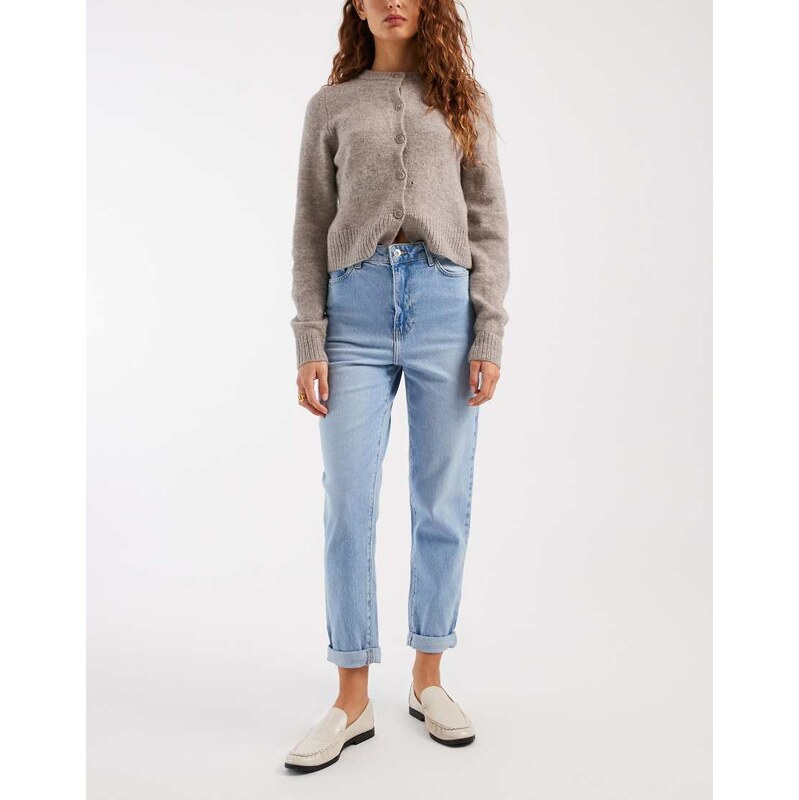 New Look Palm mom jeans in blue