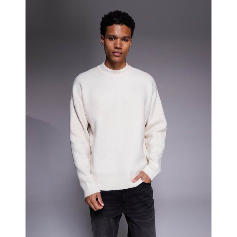 ADPT crew neck knit jumper in cream-White 114519420
