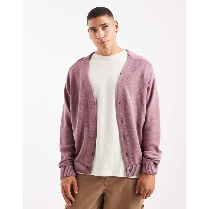 Hollister boxy fit long sleeve cardigan in pink