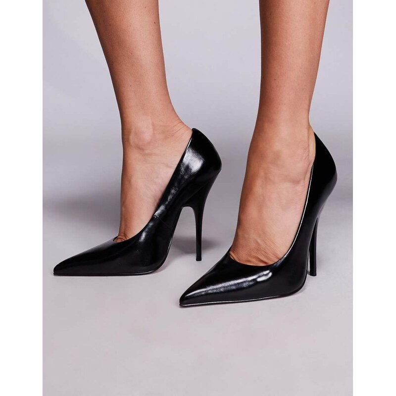 ASOS DESIGN Poison super high court shoes in black