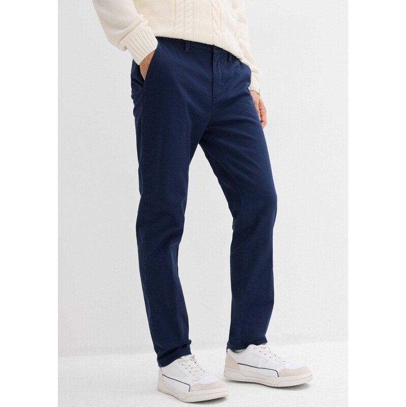 bonprix Chino kalhoty Regular Fit s termo flanelovou podšívkou,