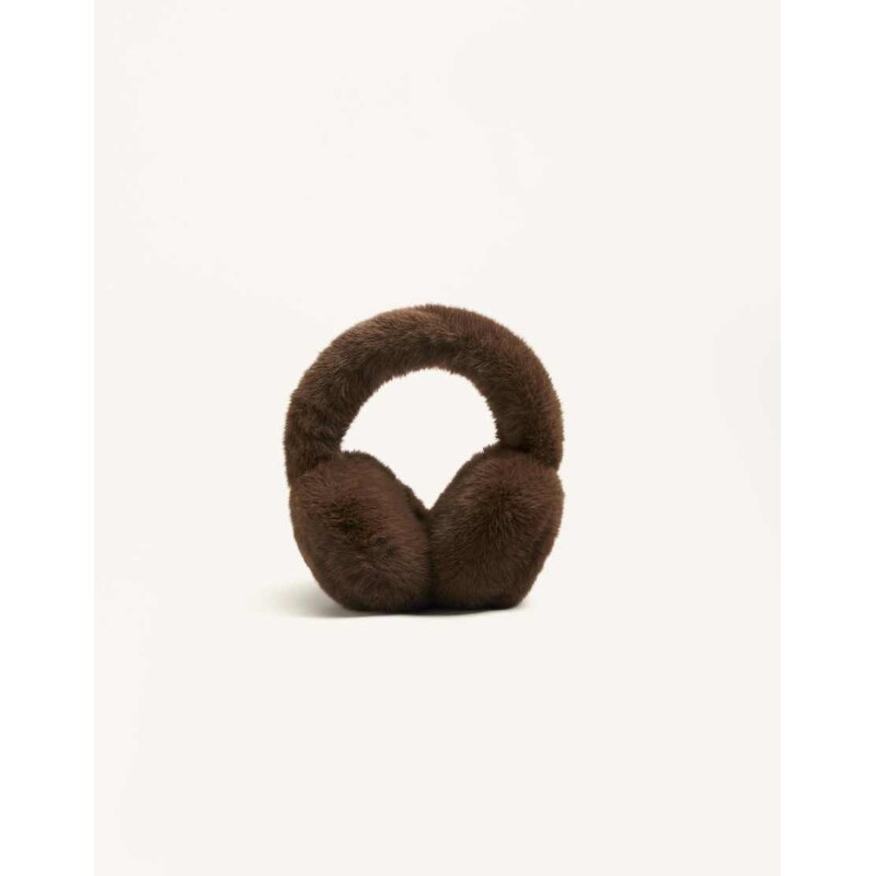 OYSHO Faux fur style ear muffs in brown