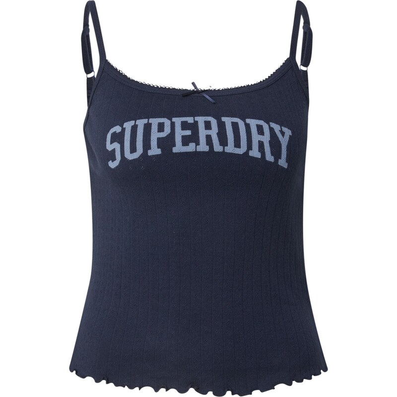 Superdry & Co Top marine modrá / světlemodrá