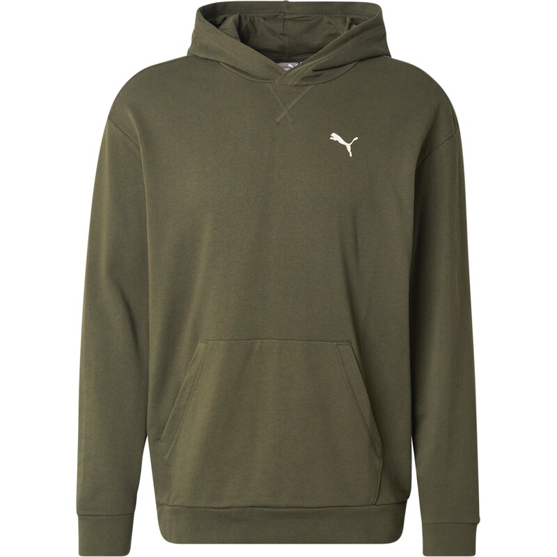 PUMA Sportovní mikina Better šedá / jedle / meruňková / bílá