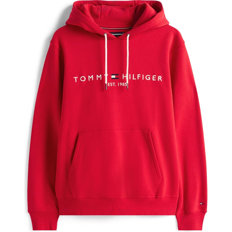 TOMMY HILFIGER Mikina červená / bílá