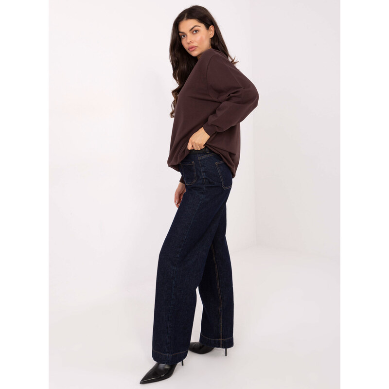 BASIC Feel Good Sweatshirt-RV-BL-5185.70P-dark brown