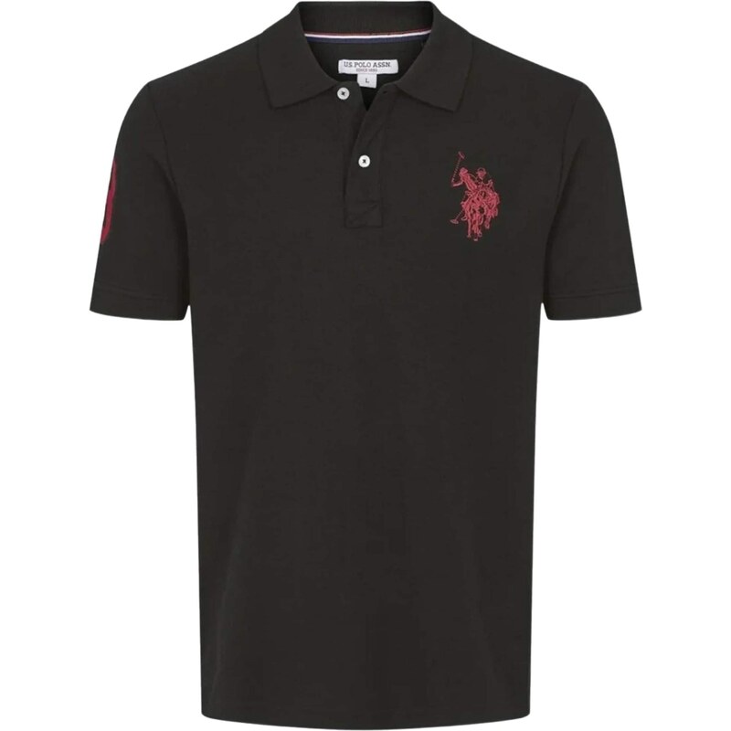 U.S. POLO ASSN. Tričko UMALFREDO červená / černá