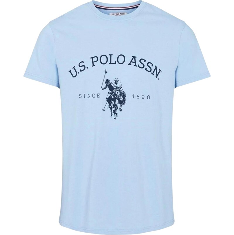 U.S. POLO ASSN. Tričko UMARCHIBALD námořnická modř / světlemodrá