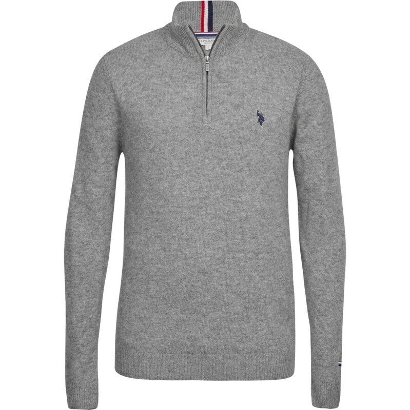U.S. POLO ASSN. Svetr UMKevin šedý melír