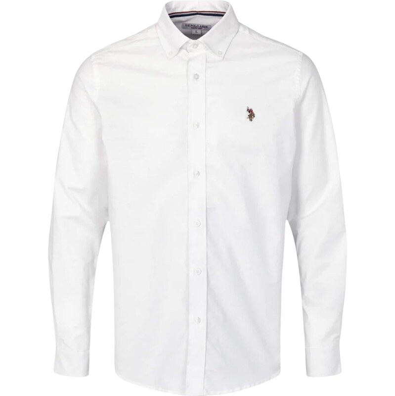 U.S. POLO ASSN. Košile UMCalvert hnědá / červená / bílá
