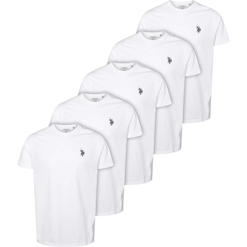 U.S. POLO ASSN. Tričko UMBetil černá / bílá