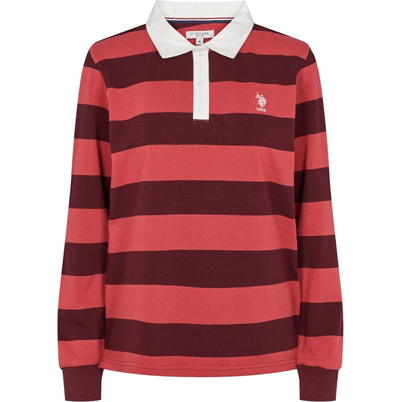 U.S. POLO ASSN. Mikina UWKamille bordó / melounová / bílá