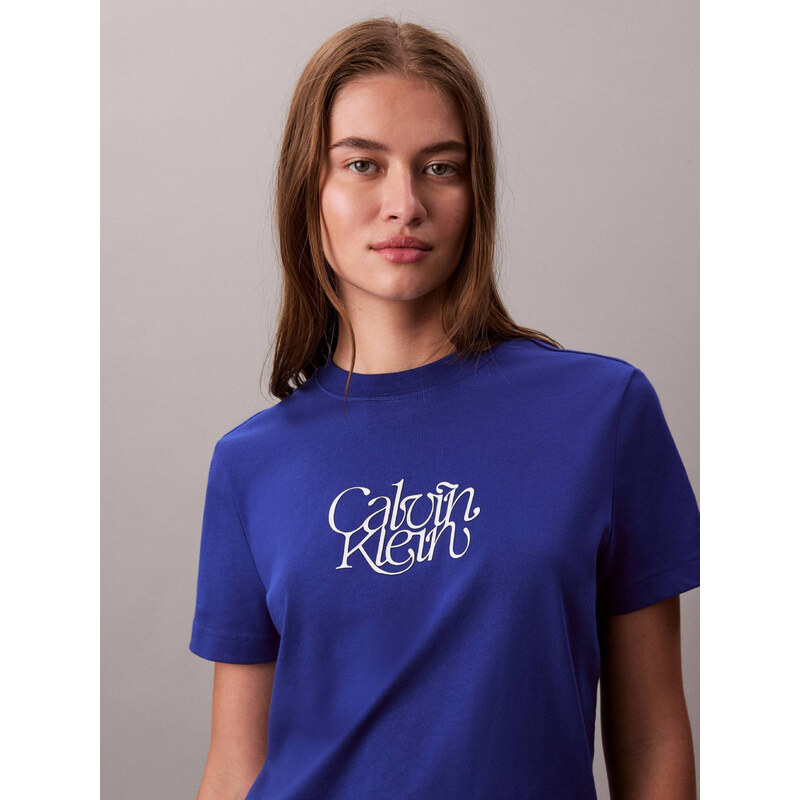 Calvin Klein dámské modré tričko