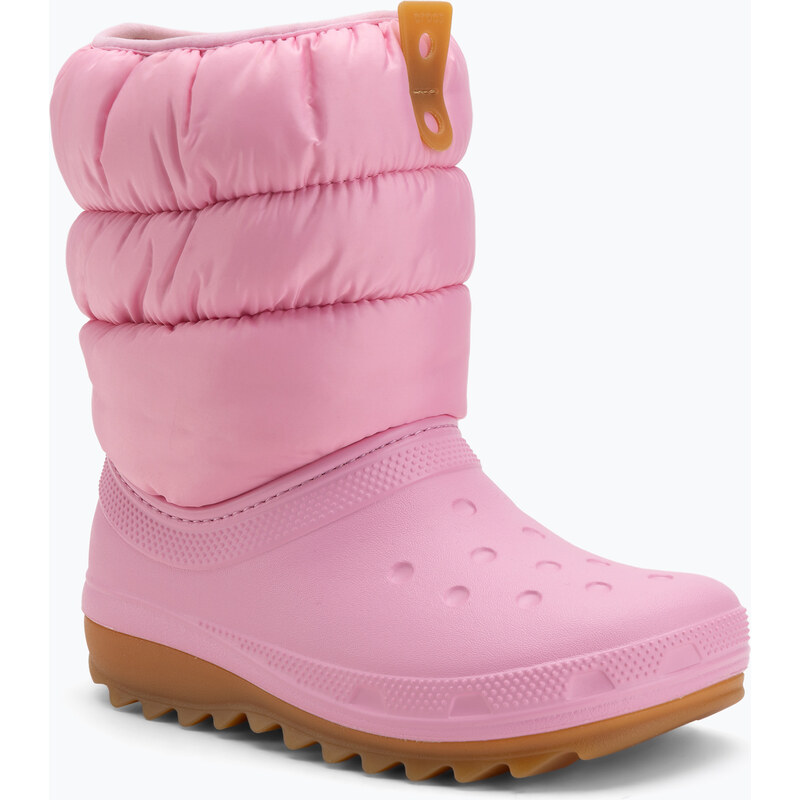 Dětské sněhule Crocs Classic Neo Puff pink tweed/gum