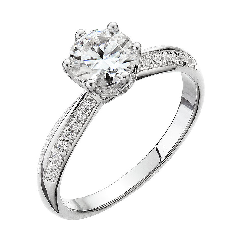Stříbrný prsten MIA zdobený 15M00007 moissanite