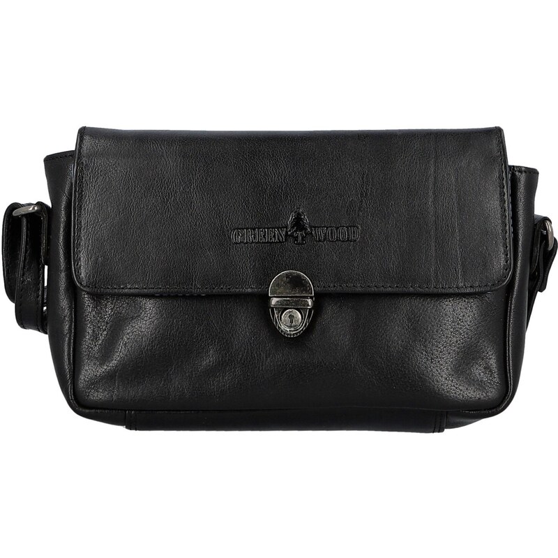 Dámská kožená crossbody kabelka černá - Greenwood Lusine černá 110462471