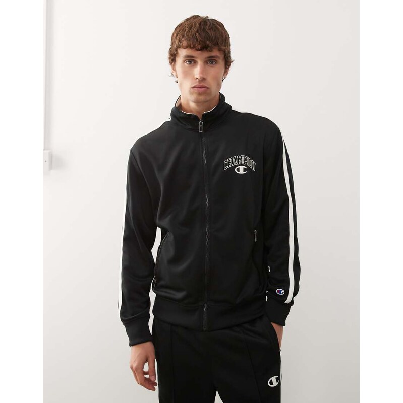 Champion back print jacket in black