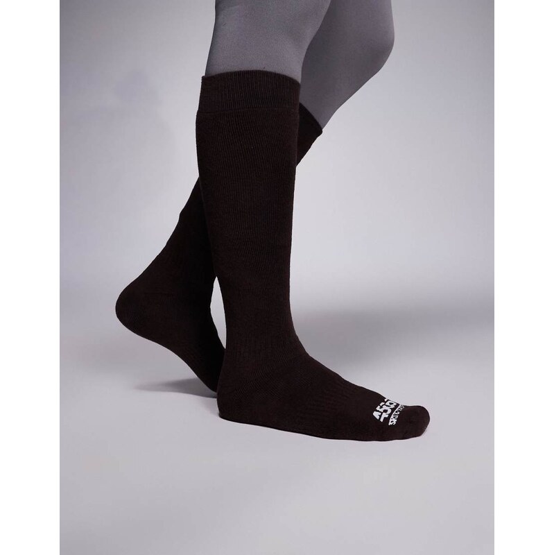 ASOS 4505 Ski & Snow ASOS 4505 Ski thermal ski sock in coffee