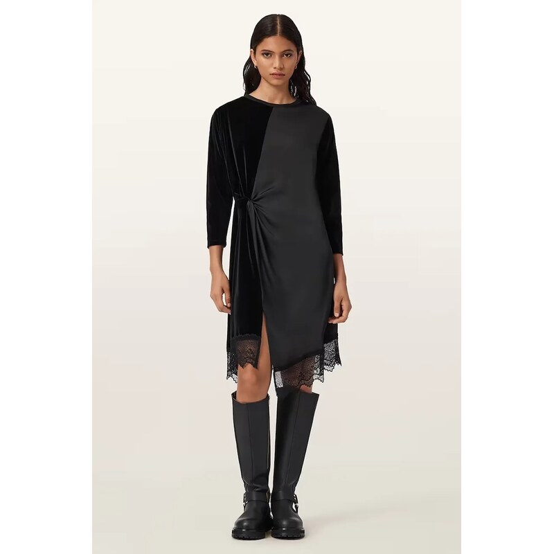 Velurové šaty AllSaints 109589402