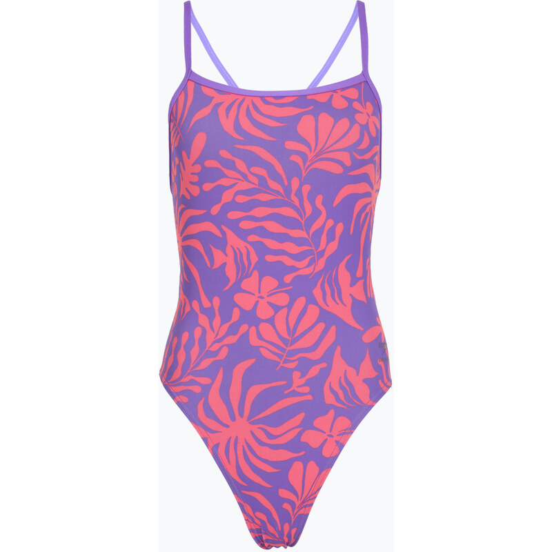 Dámské jednodílné plavky Speedo FL Printed Web Back coral