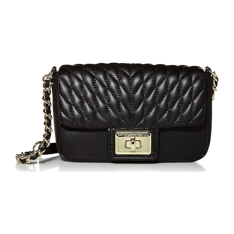 Karl Lagerfeld Agyness Crossbody Black Gold 109791590