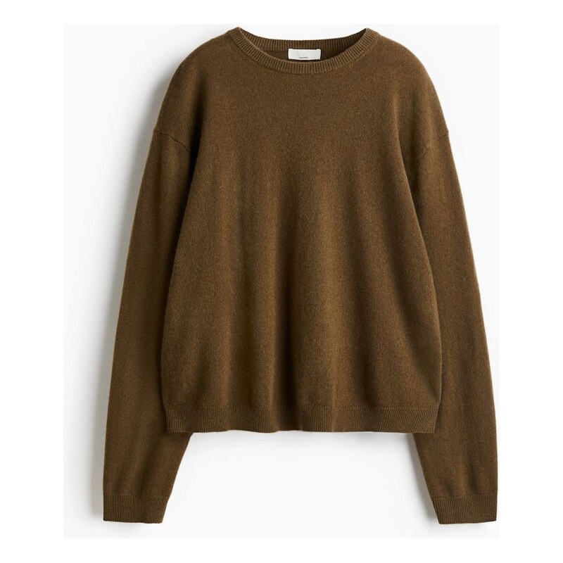 H&M - Kašmírový svetr z jemného úpletu - Brown