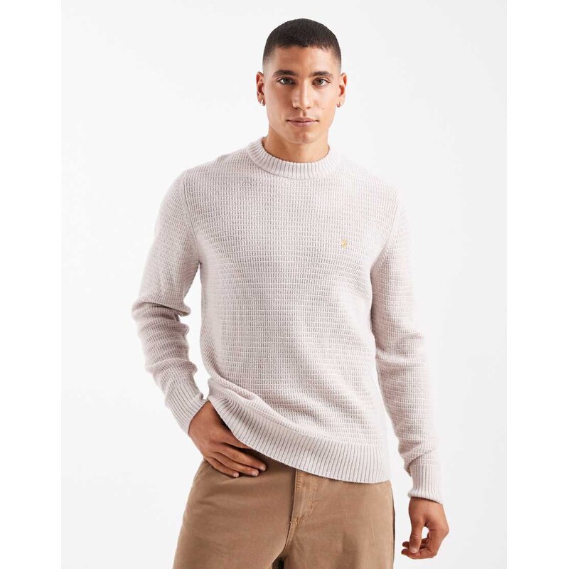 Farah allerton jumper in cream-White