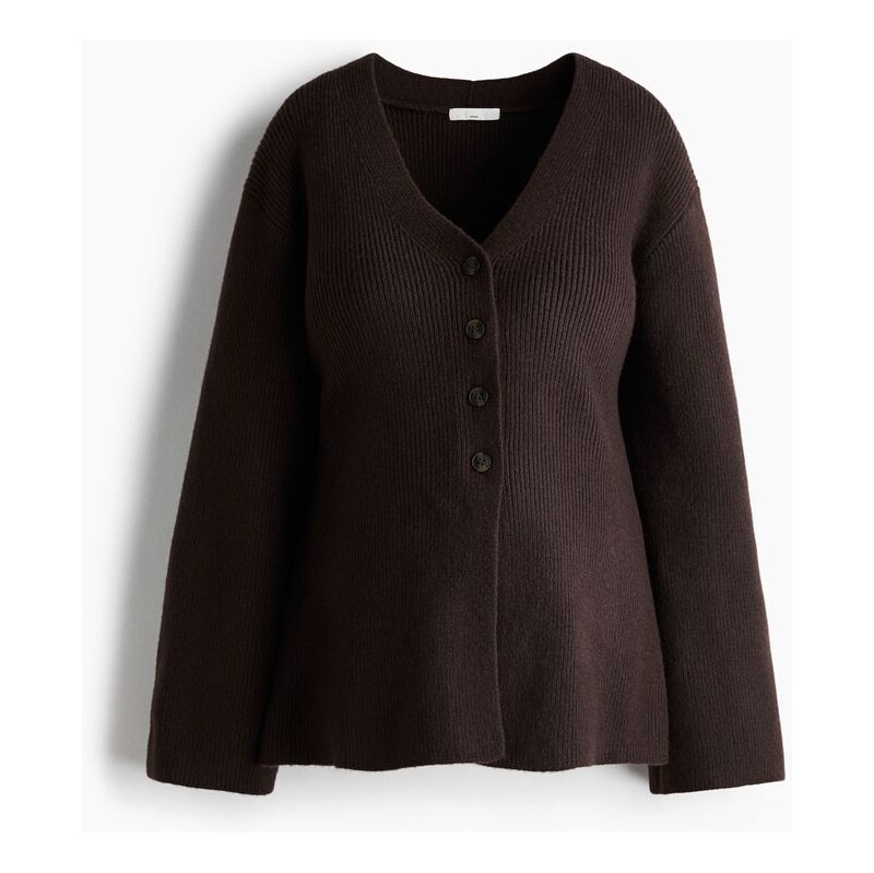 H&M - MAMA Propínací top z jemného úpletu - hnědá 109793273