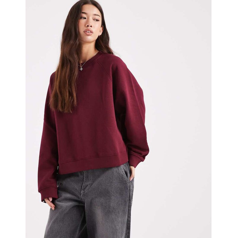 ASOS DESIGN oversized brushback sweatshirt with raglan detail in 115512848