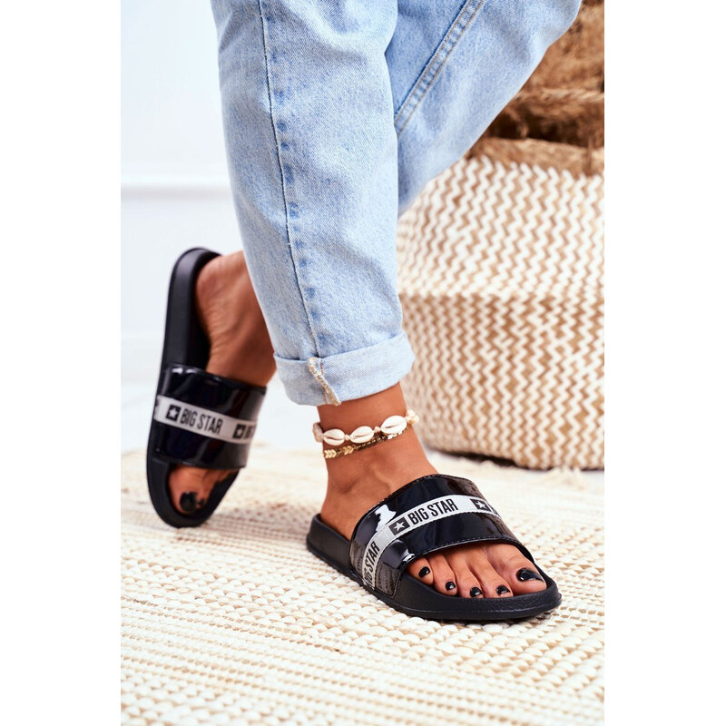 Big Star Shoes Dámské Nazouváky Big Star Malované Černé GG274A007 109794945