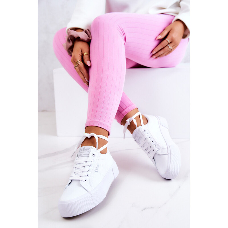 Tenisky na platformě Lee Cooper LCW-22-31-0884L Bílý 109795161