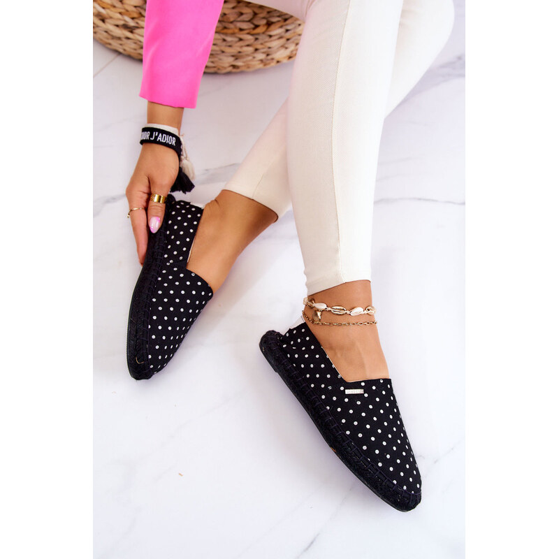 Big Star Shoes Dámské espadrilky s puntíky Big Star JJ274867 Černá 109795182