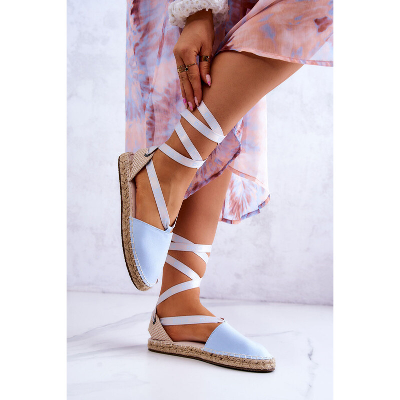 Big Star Shoes Dámské vázané espadrilky Big Star JJ274863 Modré 109795184