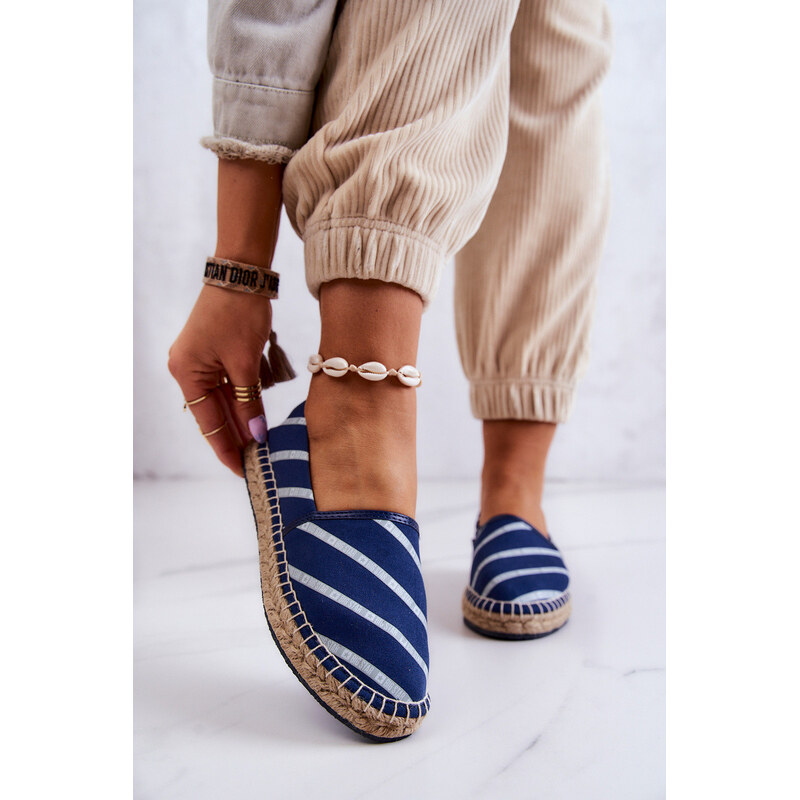 Big Star Shoes Dámské klasické espadrilky Big Star JJ274960 Námořnická 109795234