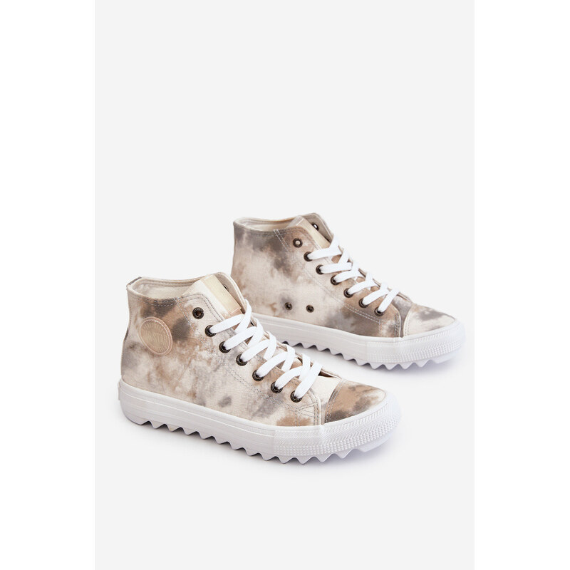 Big Star Shoes Dámské tenisky High Big Star LL274047 Bílá a