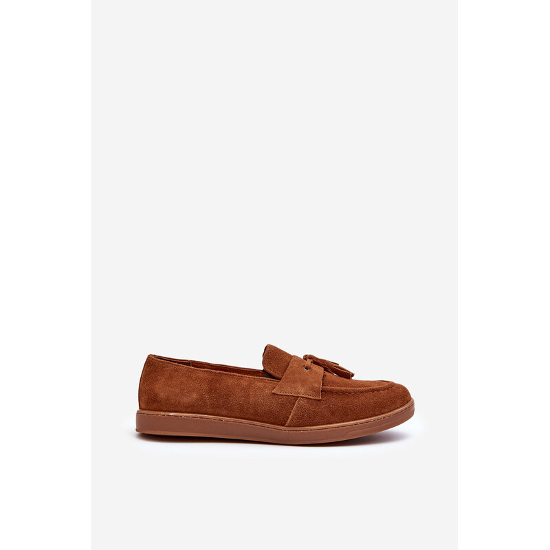 Mužské semišové polobotky hnědé model 21641472 - Zazoo