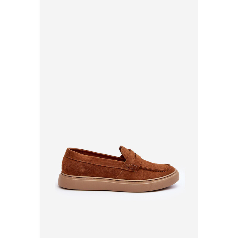 Mužské semišové polobotky hnědé model 21643135 - Zazoo