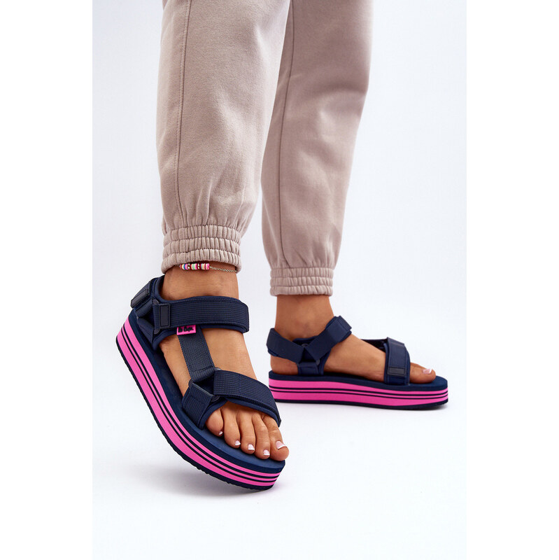 Dámské sandály na platformě Lee Cooper LCW-24-05-2753L Černé